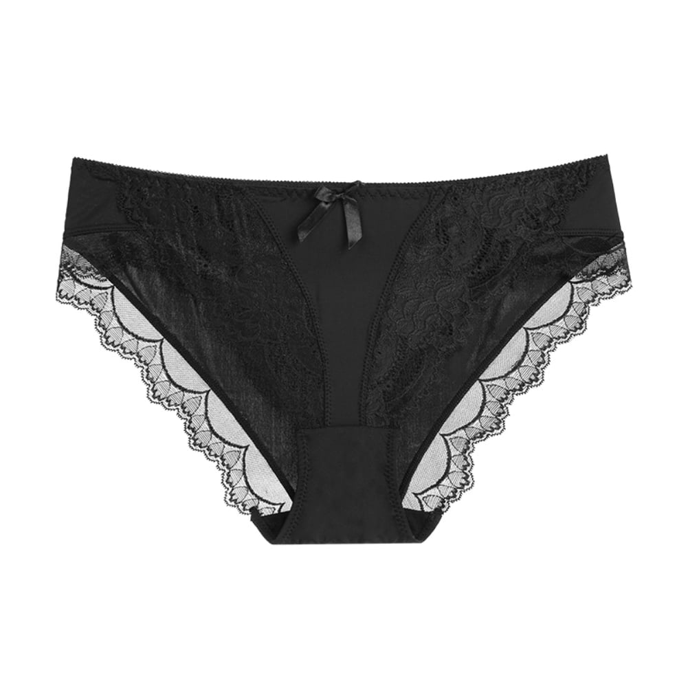 3-Pack Womens Lace Trim Panties Underwear Floral Lace Sexy Bikini Panty  Seamless Underpants