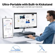 Portable Monitor Touchscreen 15.6 1080P 10-Point Touch Screen Monitor Built-in Stand,HDMI USB C Travel Monitors for Laptop, PC, Phone