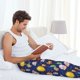thumbnail image 5 of Fotbe Space Planet Pantalones de Pijama para Hombre, Pantalones de Dormir, Pantalones de Casa con Cintura Ajustable y Bolsillos-3X-Large, 5 of 6
