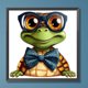 thumbnail image 3 of Pintura de diamante 5D DIY Kit de tortuga de taladro redondo completo decoración del hogar arte artesanal 30x30cm, 3 of 9