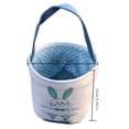 thumbnail image 2 of Eguiwyn The Humidifier Easter Basket Holiday Rabbit Bunny Printed Canvas Gift Carry Candy Bag Blue, 2 of 2