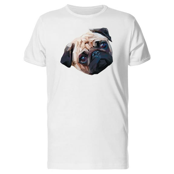 Cute Abstract Geometric Pug Dog T-Shirt Men -Image by Shutterstock, Male 3X-Large