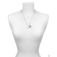 thumbnail image 3 of Delight Jewelry Silvertone Engagement Ring with Crystal Silvertone Script Initial Disc - & - Charm Necklace, 20"+3", 3 of 4