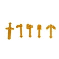thumbnail image 7 of Clever Contraption Set of 5 Pixel Tool Charms – Pickaxe, Axe, Sword, Shovel, Hoe – Custom Material Choice, 7 of 7