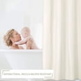 thumbnail image 6 of GlowSol 72"Wx72"L Fabric Shower Curtain Waterproof Hotel Luxury Solid Bathroom Shower Curtain with Rustproof Grommets, Ivory, 1 Panel, 6 of 7