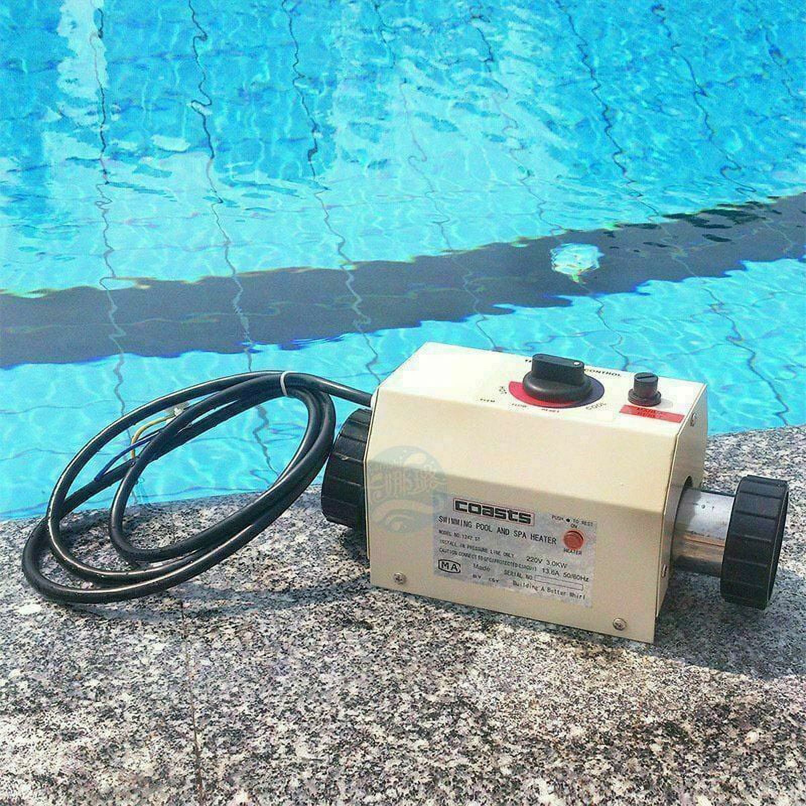 SHANNA 3KW 220V Electric Water Heater Swimming Pool Thermostat SPA Bath Heater Pump