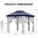 thumbnail image 2 of Garvee Carpa Tipo Mirador Emergente de 79,5", Altura Ajustable con Mosquitero, Doble Capa, Azul, 2 of 7