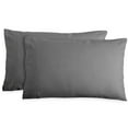 thumbnail image 2 of Bare Home Flannel Pillowcase Set, 100% Cotton, Heavyweight, King, Set of 2, Gray, 2 of 5