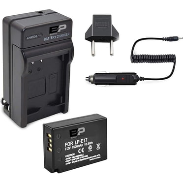 2-Pack Li-Ion LP-E17 Battery & Dual Volt Charger For Canon EOS Rebel SL3 RP – 1140mAh