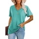 thumbnail image 1 of Camiseta Básica de Manga Corta con Cuello en V para Mujer Lunivop, 1 of 3