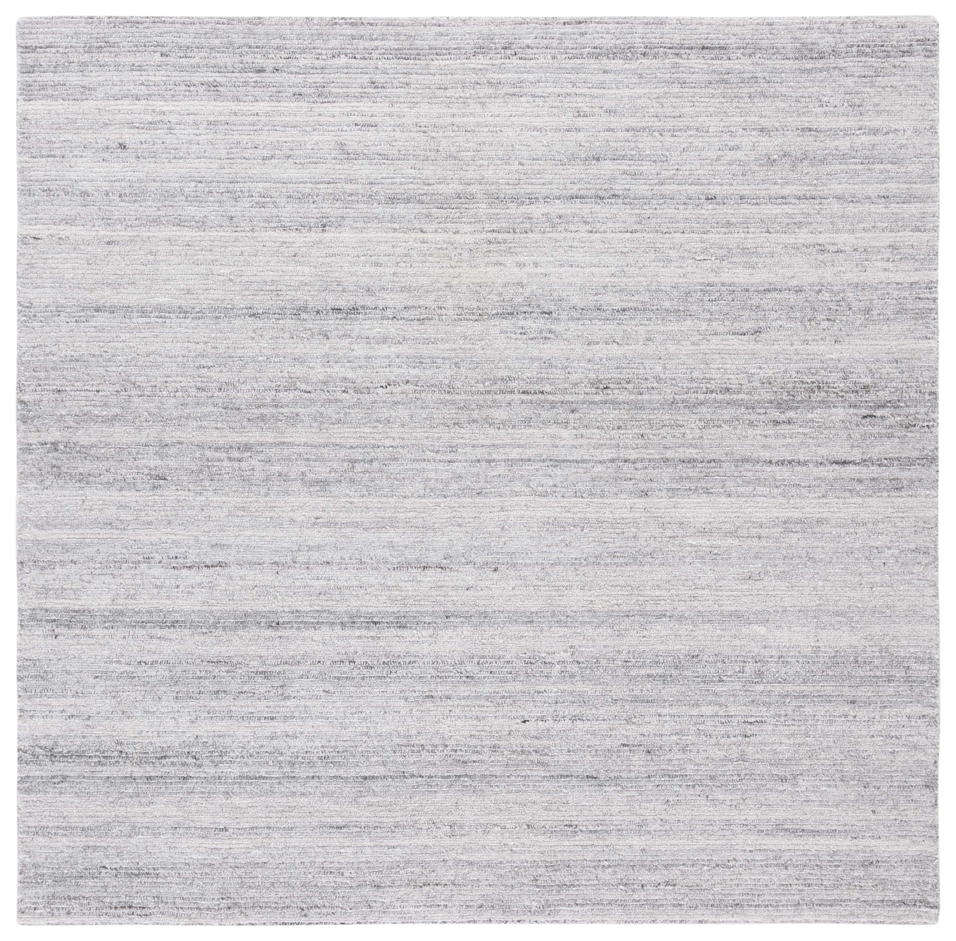 Safavieh Mirage Lecia Striped Polyester Area Rug, Gray/Ivory, 6' x 6' Square