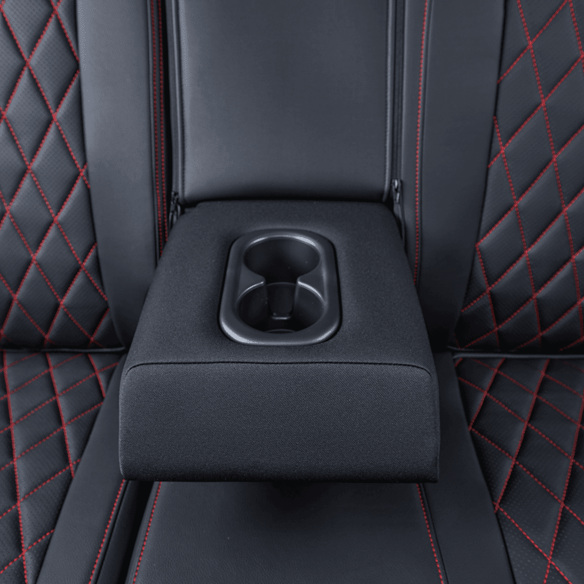 EKR CRV Seat Covers Custom Fit for Honda CRV 2015 2016 Full Set Car Seat Cover for SUV, Leather Truck Seat Protectors,Faux Leather(Black with Red Trim)