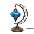 thumbnail image 6 of Asylove Turkish Moon Lamp - Mosaic Moroccan Table & Floor Light, Authentic Meditation Lamp - Total Dim. 7.5 x 11 x 18 inches (Blue), 6 of 7