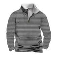 thumbnail image 2 of S-4X Big & Tall Sweatshirts for Men with Front Pocket and Zipper Stand Collar Plus Size Pullover Fleece Lined Long Sleeve Stripe Warm Sweatshirt Tops, 2 of 5