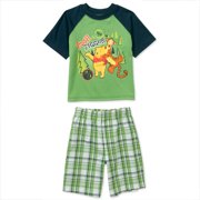 Disney - Toddler Boys' Pooh and Tigger 2-Piece Shirt and Shorts Set