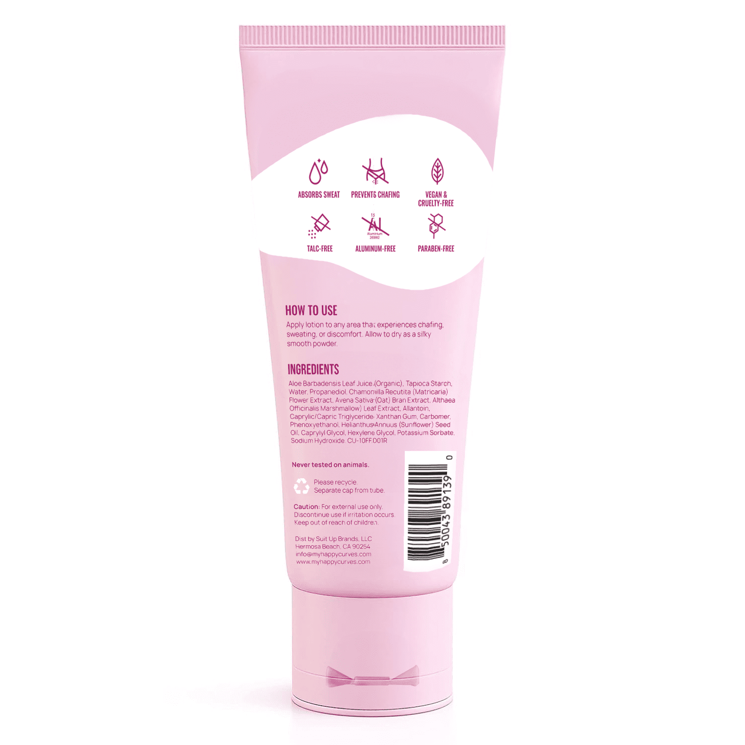 Happy Curves Comfort Cream, Aluminum Free Whole Body Deodorant for Women, Fragrance Free, 2.25 oz