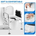 thumbnail image 2 of Raised Toilet Seat with Handles, Adjustable Commode Chair for Toilet with Arms, Toilet Seat Risers for Seniors, Shower Commode Chair, 350lb Handicap Toilet Seat, 2 of 6