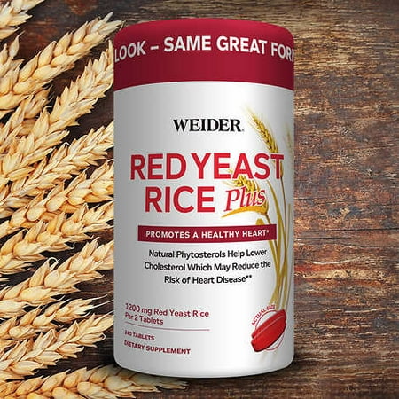 Weider Red Yeast Rice Plus 1200 mg., 240 Tablets (Best Brand Of Red Yeast Rice)