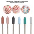 thumbnail image 4 of BIMZUC Professional Silicone Nail Drill Bits Set, 6 Pcs Manicure Grinding & Polishing Head Accessory, Nail Art Dead Skin Removal Tools for Salon and At-Home Use, Multicolor Set 12, 4 of 6
