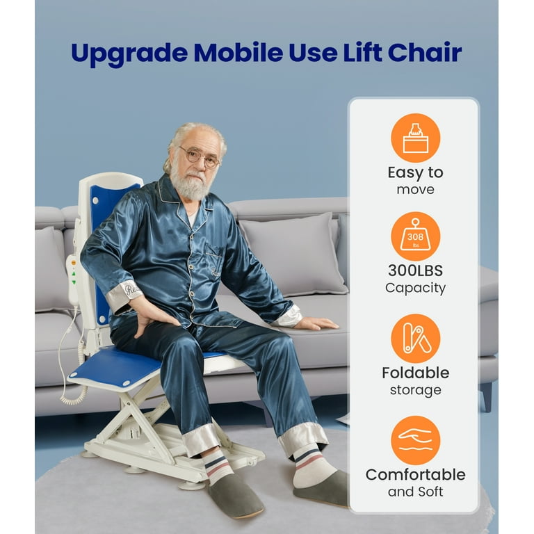 Upgrade Electric Chair Lift with Wheels, Get Up from Floor