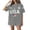 Gray, variant on Womens Oversized Boyfriend Tee Shirts Short Sleeve Trendy Crew Neck Loose Workout Tee Casual Summer Tops