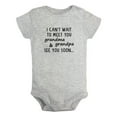thumbnail image 2 of iDzn I can't wait to meet you grandpa and grandma see you soon Funny Rompers For Babies, Newborn Baby Unisex Bodysuits, Infant Jumpsuits, Toddler 0-24 Months Kids One-Piece Oufits, 2 of 5