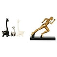 thumbnail image 1 of Figura de jirafa abstracta moderna, escultura de cerámica, centro de mesa para escritorio, oficina, estantería, dormitorio, entrada, decoración del ho, 1 of 8