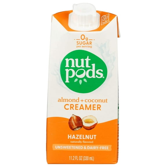 Nutpods, Almond   Coconut Creamer, Unsweetened, Hazelnut, 11.2 fl oz