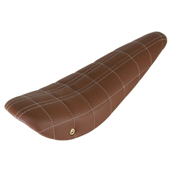 Bike 20 2/line Stitched Banana Saddle Vinyl All Brown White/Stitch.