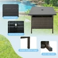 thumbnail image 3 of Topcobe Patio Square Wicker Side Table with Umbrella Hole for Yard Garden Poolside, Outdoor Patio Furniture for Garden Backyard, 3 of 13