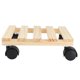 thumbnail image 2 of Bandeja rodante para maceta, soporte de madera para maceta con ruedas, carrito para maceta hecho a mano con cuidado Jadeshay A, 2 of 8