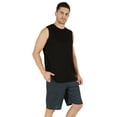 thumbnail image 4 of Inkmeso Casual Solid Elastic Waist Shorts For Men Loungewear With Pockets Cotton Short Pants-HM, 4 of 7