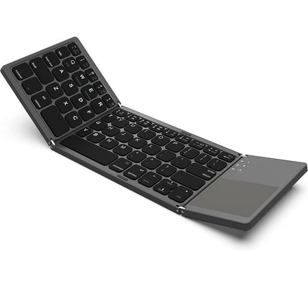 New Portable Mini Tri-fold Bluetooth Keyboard Wireless Foldable Trackpad Small Keyboard For IOS Android Windows IPad Tablet
