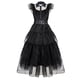 thumbnail image 1 of Adams Family cos Disfraz Halloween Miércoles American Drama Vestido Negro cosplay Campus Bola, 1 of 4