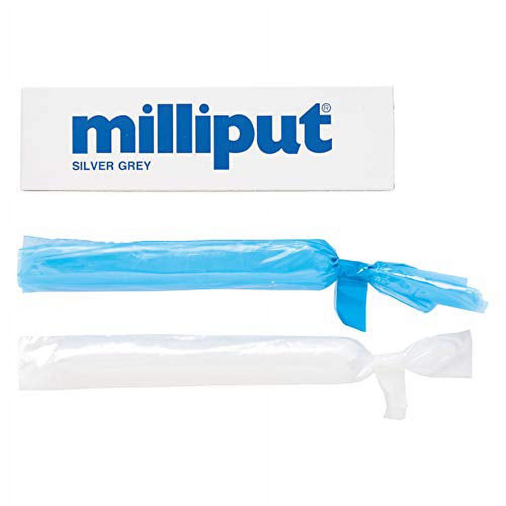 Milliput 2-Part Self Hardening Putty, Silver/Grey, Medium 