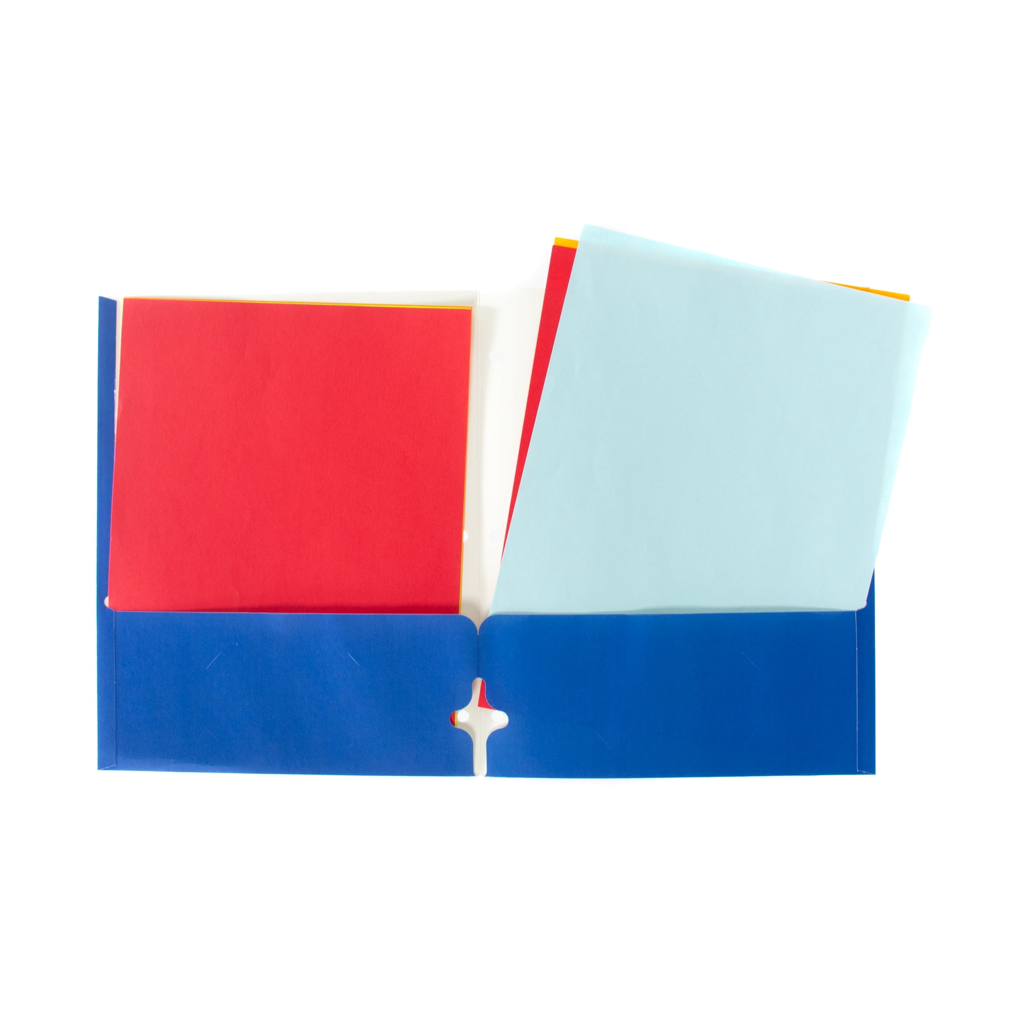 Craft County - Back 2 School - 2 Pocket Folder – Two Pack Sizes and Multiple Colors – Store Documents – School/Office Supplies (1-Pack)