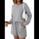 thumbnail image 2 of Conjunto de Pijama Deportivo Informal de Dos Piezas para Mujer con Bolsillos, Ropa de Moda de Otoño Gris M, 2 of 5
