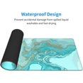 thumbnail image 3 of XL Marble Gaming Mouse Pad Abstract Green and Gold Full Desk Mat with Stitched Edges, Long NonSlip Base, Stylish Keyboard Pad for PC Laptop, Great Office Decor Gift for Women (31.5 x 11.8 in), 3 of 6