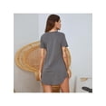 thumbnail image 3 of Womens Nightgowns Sleepwear Cotton Pajamas - Woman Short Sleeve V Neck Nightdress Nightshirt Plus Size Loungewear, 3 of 6