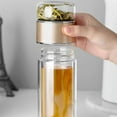 thumbnail image 5 of 420ML Thee Waterfles Hoge Borosilicaatglas Dubbellaags Thee Water Cup Zetgroep Tumbler Drinkware Waterfles Met Thee filter, 5 of 9