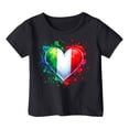 thumbnail image 6 of BOOMNY Toddler Girls Short Sleeve Italy Soccer T-Shirts Crew Neck Graphic International Football Tee Tops for Girl Soft Dailywear, 6 of 6