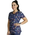 thumbnail image 4 of Cherokee Prints Scrubs Top For Women V-Neck Print CK678, 4 of 5