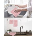 thumbnail image 5 of Watercolor Easter Kitchen Dish Towels for Drying Dishes Set of 2, Cute Rabbits Eggs Cartoon Pink Waffle Weave Microfiber Hand Tea Bathroom Towels Quick Dry & Absorbent Towel 12x12, 5 of 7