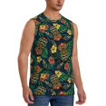 thumbnail image 2 of Xecao Hawaiian Tribal Mask Print Men's Tank Top: Sleek Sleeveless Tee for Casual Sports and Beach Occasions-X-Large, 2 of 7