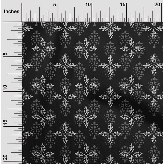 oneOone Organic Cotton Poplin Twill Fabric Floral Block Fabric Prints By Yard 42 Inch Wide