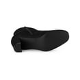 thumbnail image 5 of BLISSFUL STEP Women's Boot Dress Side Zip Block Heel Ankle Boots Black 6, 5 of 8
