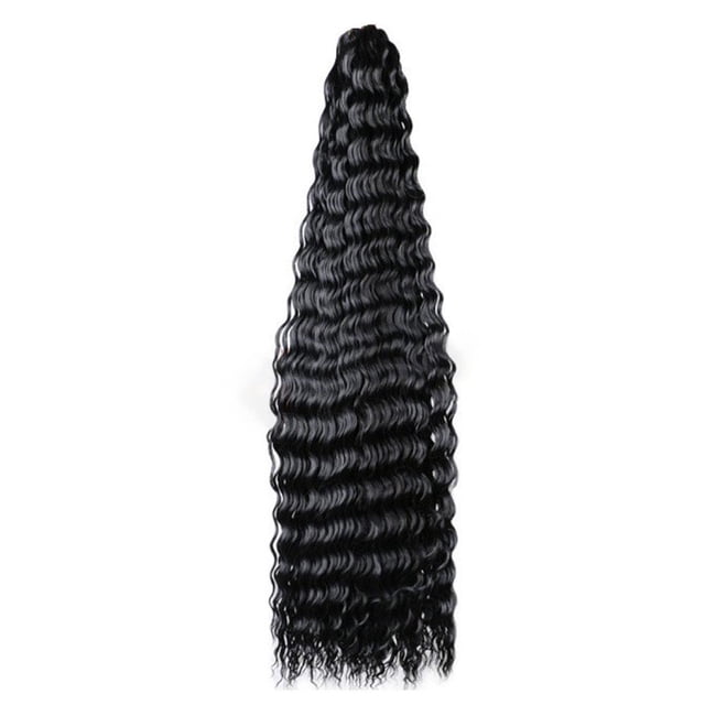 30 Inch Synthetic Pre Stretched Deep Wave Crochet Hair Yaki Ombre Braiding Hair High