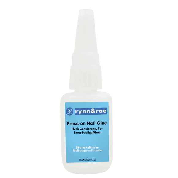 rynn&rae Press On Nails Glue Thick Consistency Super Strong For Nail Tips Acrylic Nail Bond Repair Nail Glue Long Lasting Fake Nails Tips Nail Glue Gel pegamento para uñas acrilicas 20g