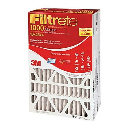 Filtrete 2-Pack 1000 MPR Micro Allergen Air Filter16-in x 25-in x 4-in