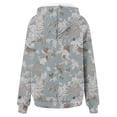 thumbnail image 3 of Womens Camo Hoodies Fashion Maple Leaf Print Oversized Hooded Sweatshirt Fleece Pullover Sweatshirts Long Sleeve Drawstring With Pocket Blue XXL, 3 of 4